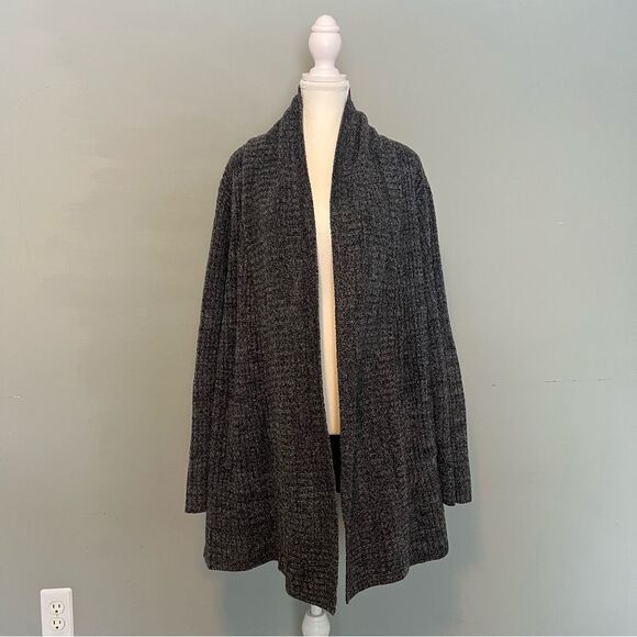 Barefoot Dreams Cozychic Lite Cardigan Pus Size 3X in Charcoal Gray STYLE 494 - Picture 3 of 9